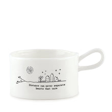 Load image into Gallery viewer, Porcelain Candle Holder 'Distance can never separate hearts that care'