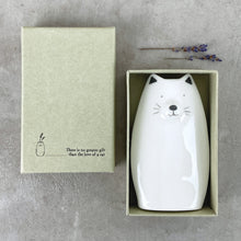 Load image into Gallery viewer, Mini Porcelain Cat Bud Vase