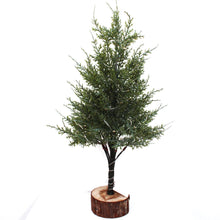 Load image into Gallery viewer, Conifer on Log Base with LED Lights
