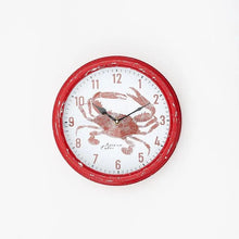 Load image into Gallery viewer, Crab Red Metal Clock