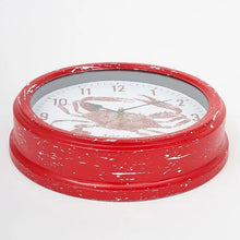 Load image into Gallery viewer, Crab Red Metal Clock