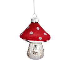 Load image into Gallery viewer, Felted Toadstool Glass Bauble