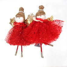 Load image into Gallery viewer, Red Dress Fairies with Star &amp; Snowflake

