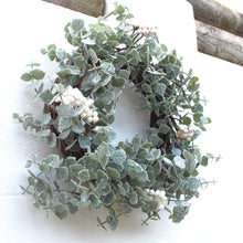 Load image into Gallery viewer, Green Eucalyptus Leaf &amp; White Berry Wreath
