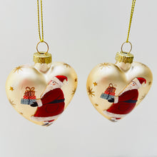 Load image into Gallery viewer, Nostalgia Santa Gold Heart