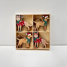 Load image into Gallery viewer, Dog Painted Wooden Decoration Set