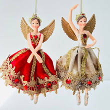 Load image into Gallery viewer, Red & Gold Fabric Resin Fairy