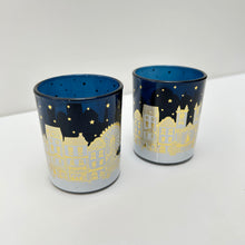 Load image into Gallery viewer, London Scene Gold Glass Tealight Holder