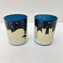 Load image into Gallery viewer, London Scene Gold Glass Tealight Holder
