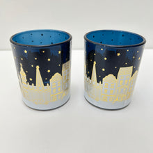 Load image into Gallery viewer, London Scene Gold Glass Tealight Holder