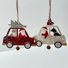 Load image into Gallery viewer, Santa Car with Cat & Dog Set