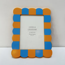 Load image into Gallery viewer, Blue & Yellow Stripe Wooden Photo Frame