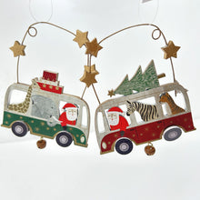 Load image into Gallery viewer, Santa Bus with Zoo Animals Decoration Set