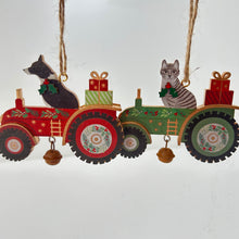 Load image into Gallery viewer, Cat & Dog in Tractors Decoration Set