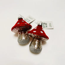 Load image into Gallery viewer, Felted Toadstool Glass Bauble