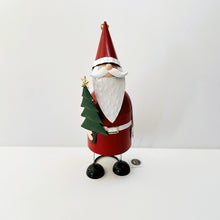 Load image into Gallery viewer, Bouncy Metal Santa Decoration