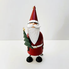 Load image into Gallery viewer, Bouncy Metal Santa Decoration