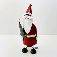 Load image into Gallery viewer, Bouncy Metal Santa Decoration