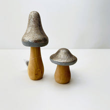 Load image into Gallery viewer, Silver Wooden Toadstool Set