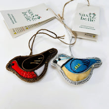 Load image into Gallery viewer, Robin & Blue Tit Mini Fabric Decoration Set