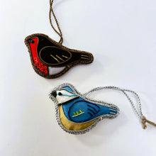 Load image into Gallery viewer, Robin & Blue Tit Mini Fabric Decoration Set