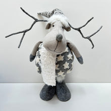 Load image into Gallery viewer, Large Grey Star Christmas Moose