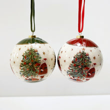 Load image into Gallery viewer, Santa Red & Green Paper Bauble Set