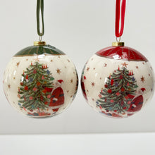 Load image into Gallery viewer, Santa Red & Green Paper Bauble Set