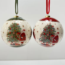 Load image into Gallery viewer, Santa Red & Green Paper Bauble Set