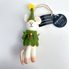 Load image into Gallery viewer, Mouse in Christmas Tree with Lights