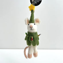 Load image into Gallery viewer, Mouse in Christmas Tree with Lights