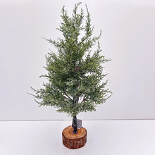 Load image into Gallery viewer, Conifer on Log Base with LED Lights