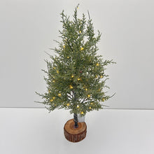 Load image into Gallery viewer, Conifer on Log Base with LED Lights