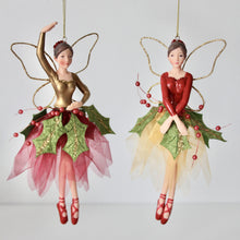 Load image into Gallery viewer, Red &amp; Gold Holly Fairy
