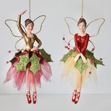 Load image into Gallery viewer, Red & Gold Holly Fairy