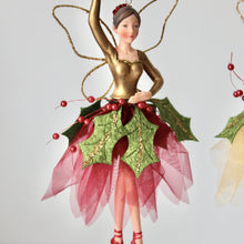 Load image into Gallery viewer, Red &amp; Gold Holly Fairy
