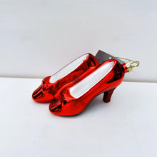 Load image into Gallery viewer, Red Ruby Glass Slipper Bauble