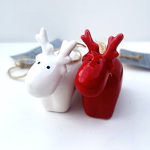 Load image into Gallery viewer, Red & White Scandi Mini Deer