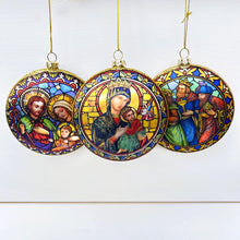 Load image into Gallery viewer, Flat Stained Glass Bauble