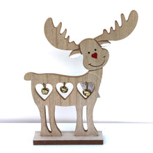 Load image into Gallery viewer, Wooden Bell Reindeer
