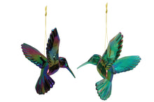 Load image into Gallery viewer, Purple & Green Acrylic Hummingbirds