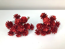Load image into Gallery viewer, Red Glitter Pinecone Picks