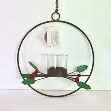 Load image into Gallery viewer, Metal Circle Holly T-Light Holder
