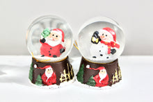 Load image into Gallery viewer, Santa &amp; Snowman Mini Snow Globes

