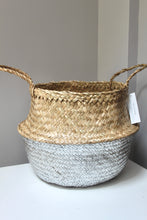 Load image into Gallery viewer, Silver Dipped Seagrass Basket
