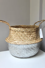 Load image into Gallery viewer, Silver Dipped Seagrass Basket