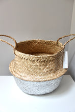 Load image into Gallery viewer, Silver Dipped Seagrass Basket