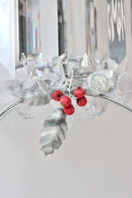 Load image into Gallery viewer, Holly & Berries Silver Metal Wreath