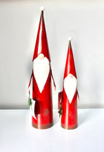 Load image into Gallery viewer, Tall Tin Cone Scandi Santa Set