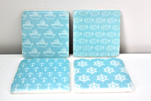 Load image into Gallery viewer, Sea Themed Resin Blue Coasters
